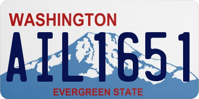 WA license plate AIL1651
