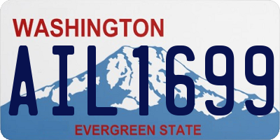 WA license plate AIL1699