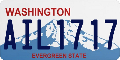 WA license plate AIL1717