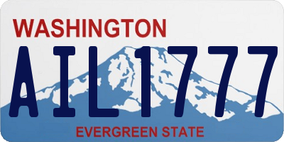 WA license plate AIL1777