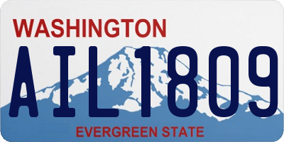 WA license plate AIL1809