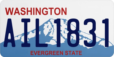 WA license plate AIL1831