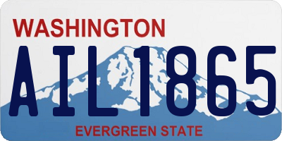 WA license plate AIL1865