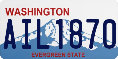 WA license plate AIL1870
