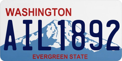 WA license plate AIL1892