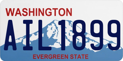 WA license plate AIL1899