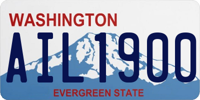 WA license plate AIL1900