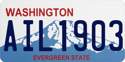 WA license plate AIL1903