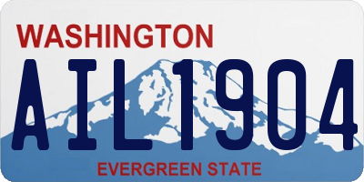 WA license plate AIL1904