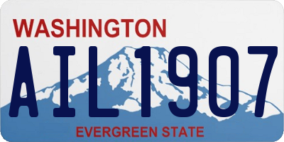 WA license plate AIL1907