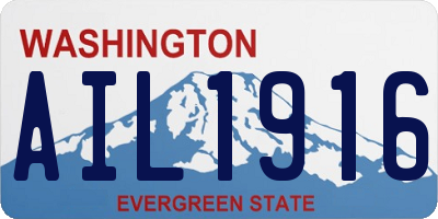 WA license plate AIL1916