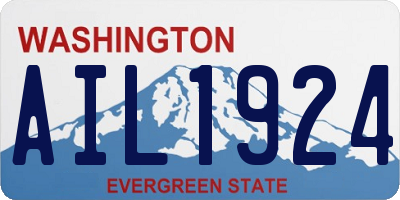 WA license plate AIL1924