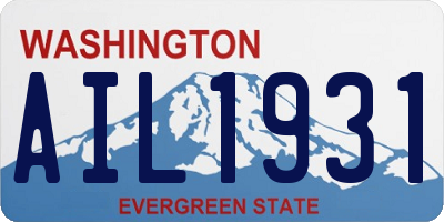 WA license plate AIL1931