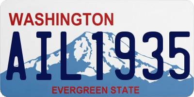 WA license plate AIL1935