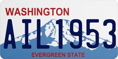 WA license plate AIL1953