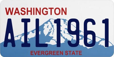 WA license plate AIL1961