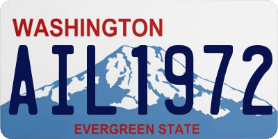 WA license plate AIL1972