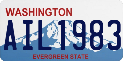 WA license plate AIL1983