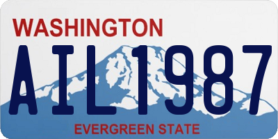 WA license plate AIL1987