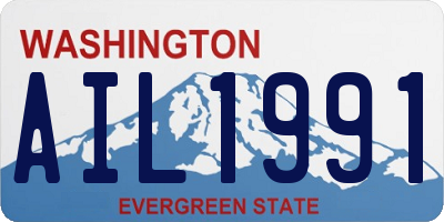 WA license plate AIL1991