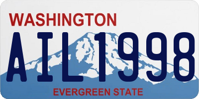 WA license plate AIL1998