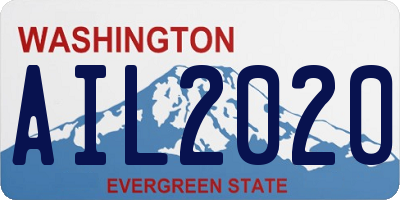 WA license plate AIL2020