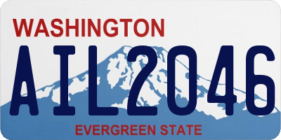 WA license plate AIL2046