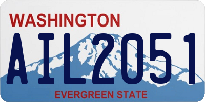WA license plate AIL2051