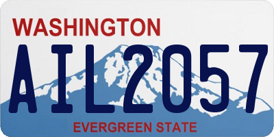 WA license plate AIL2057