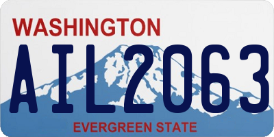 WA license plate AIL2063