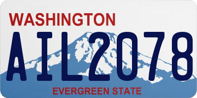 WA license plate AIL2078
