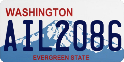WA license plate AIL2086