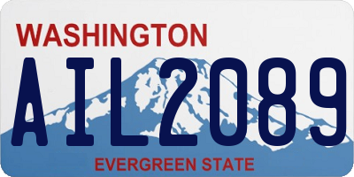 WA license plate AIL2089