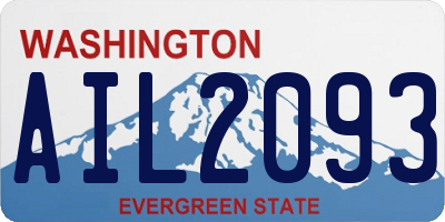 WA license plate AIL2093