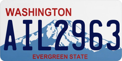 WA license plate AIL2963