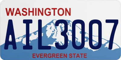 WA license plate AIL3007