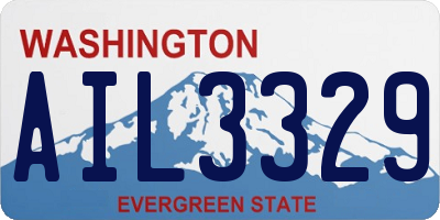 WA license plate AIL3329