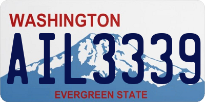 WA license plate AIL3339