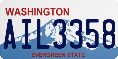 WA license plate AIL3358