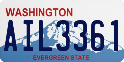 WA license plate AIL3361