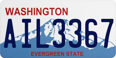 WA license plate AIL3367