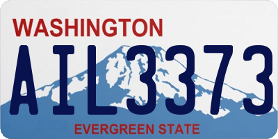 WA license plate AIL3373