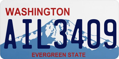 WA license plate AIL3409