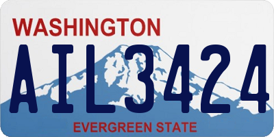 WA license plate AIL3424