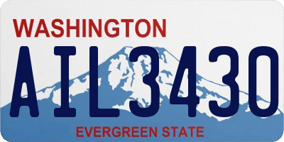 WA license plate AIL3430