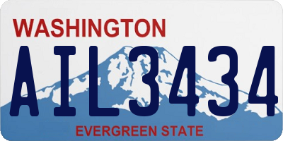 WA license plate AIL3434