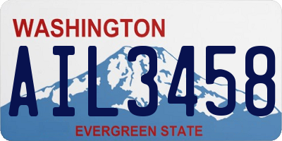 WA license plate AIL3458