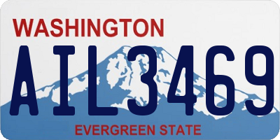 WA license plate AIL3469