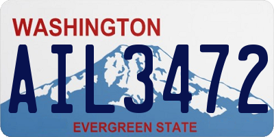 WA license plate AIL3472