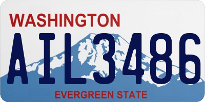 WA license plate AIL3486